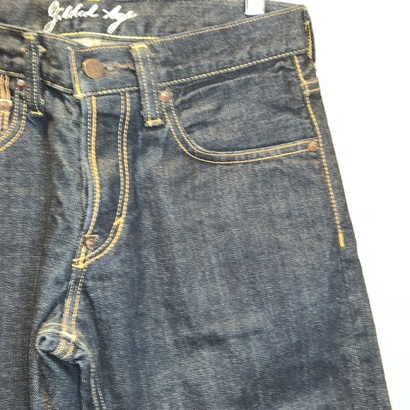 NWOT Gilded Age Straight Leg Button Fly Dark Wash Premium Denim Jeans - Picture 5 of 12